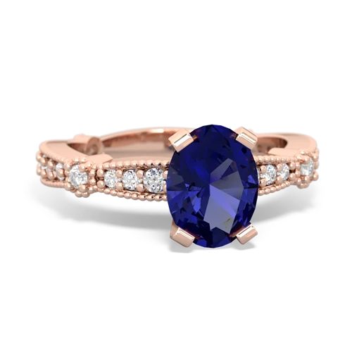 lab sapphire engagement ring