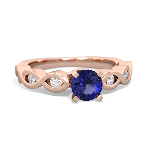 lab sapphire engagement ring