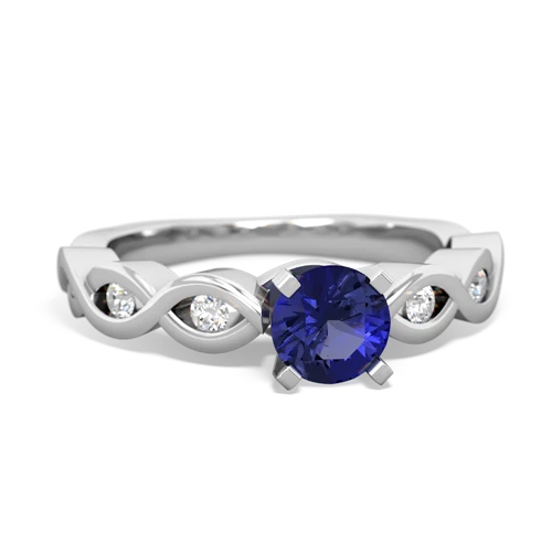 lab sapphire engagement ring