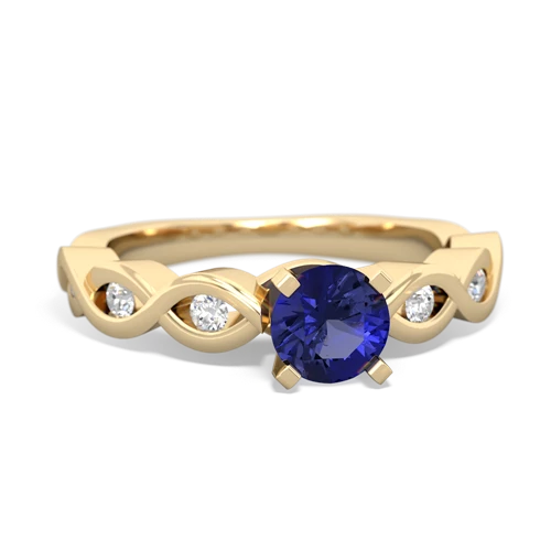 lab sapphire engagement ring