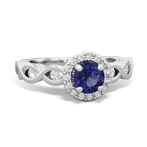 lab sapphire engagement ring