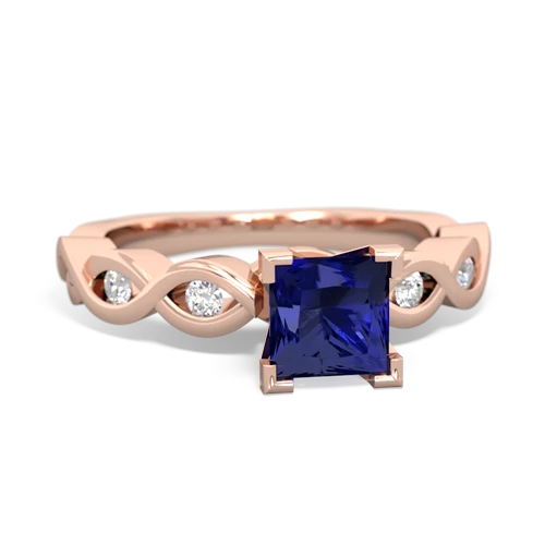 lab sapphire engagement ring