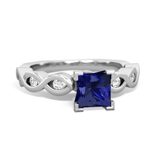 lab sapphire engagement ring