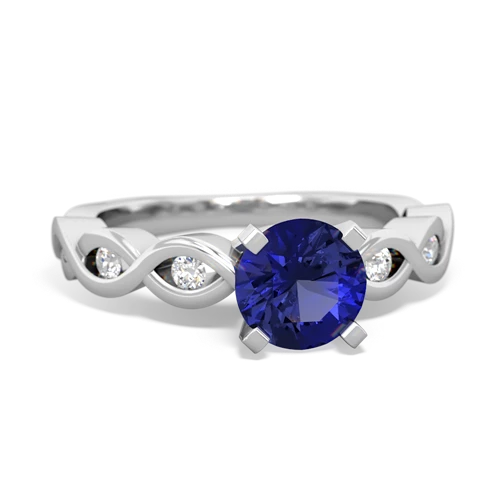 lab sapphire engagement ring