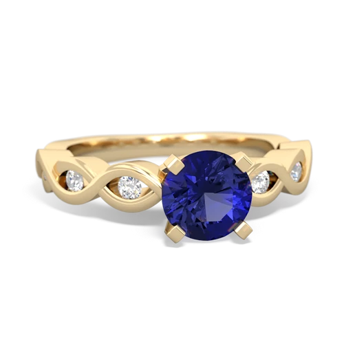 lab sapphire engagement ring