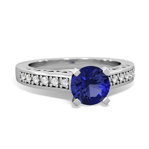 Lab Sapphire Art Deco Lab Created Sapphire ring Ring