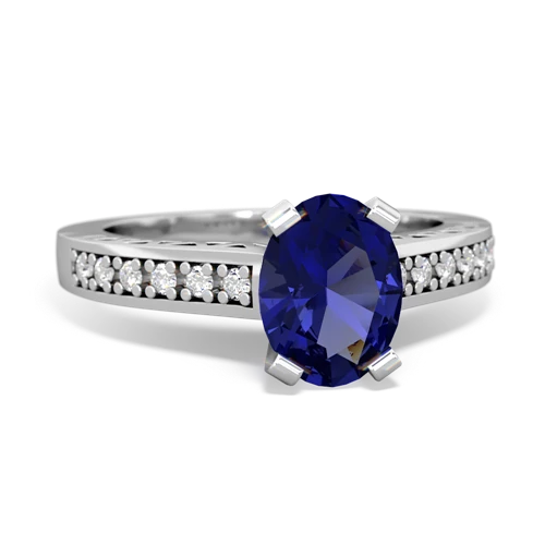 Lab Sapphire Art Deco Lab Created Sapphire ring Ring