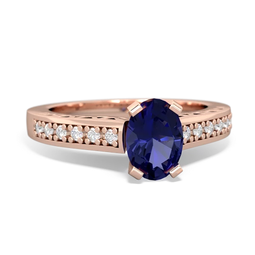 lab sapphire engagement ring