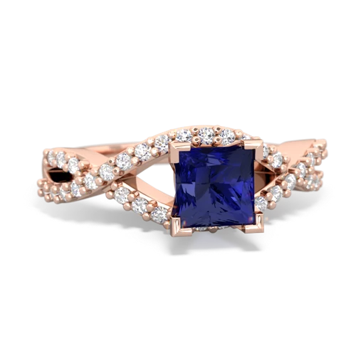 lab sapphire engagement ring