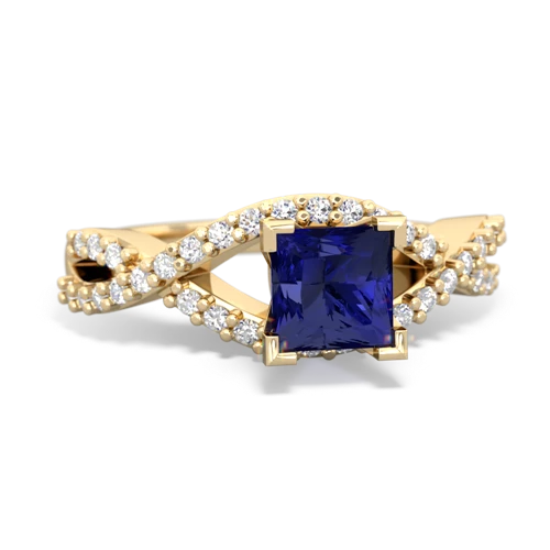 lab sapphire engagement ring