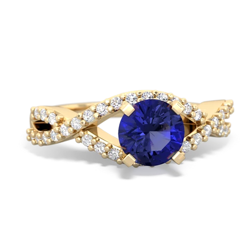 lab sapphire engagement ring