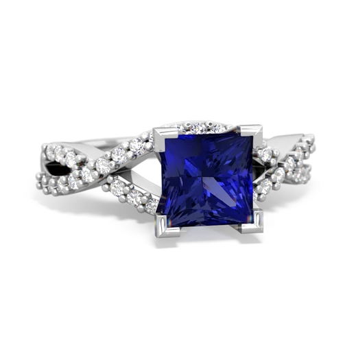 lab sapphire engagement ring