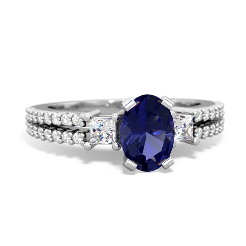Lab Sapphire Engagement Lab Created Sapphire ring Ring