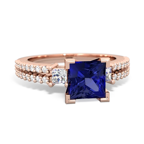 lab sapphire engagement ring