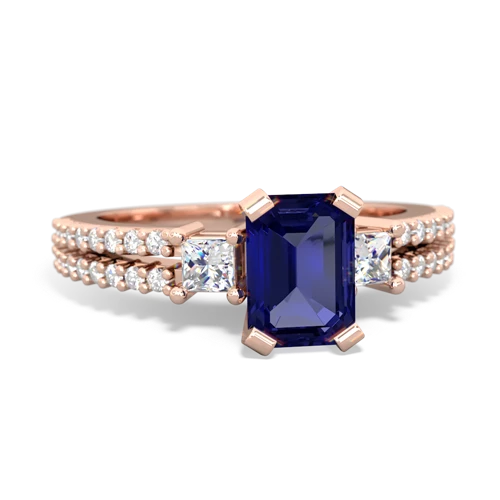 lab sapphire engagement ring