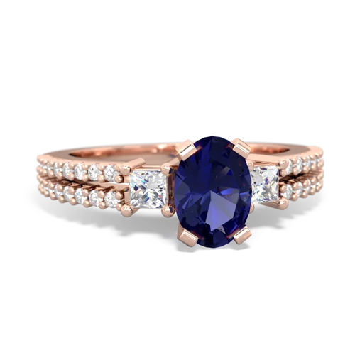 lab sapphire engagement ring