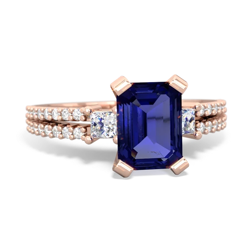 lab sapphire engagement ring