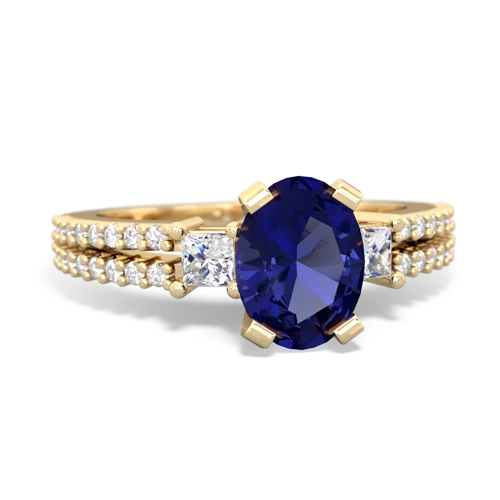 lab sapphire engagement ring