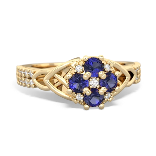 lab sapphire engagement ring