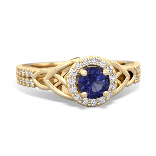 lab sapphire engagement ring