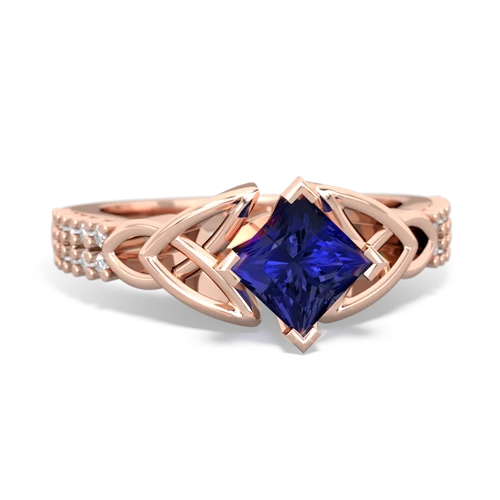 lab sapphire engagement ring