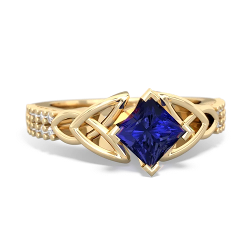 lab sapphire engagement ring