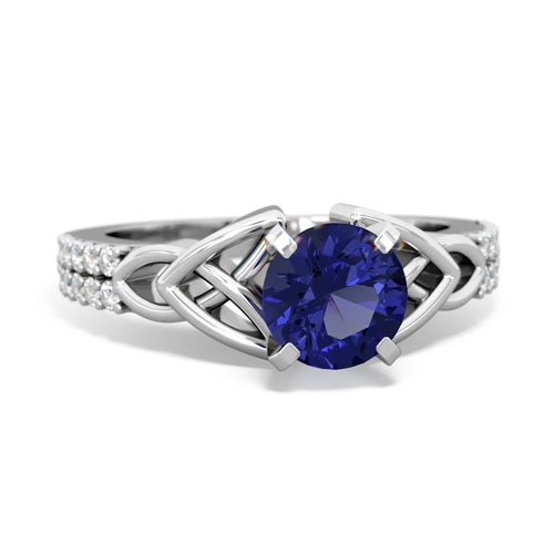 lab sapphire engagement ring