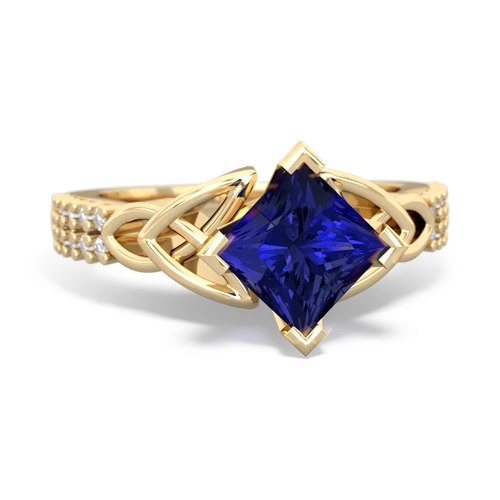 lab sapphire engagement ring