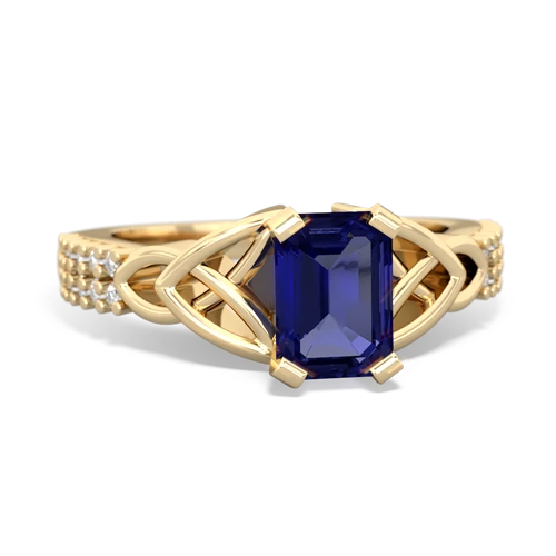 lab sapphire engagement ring