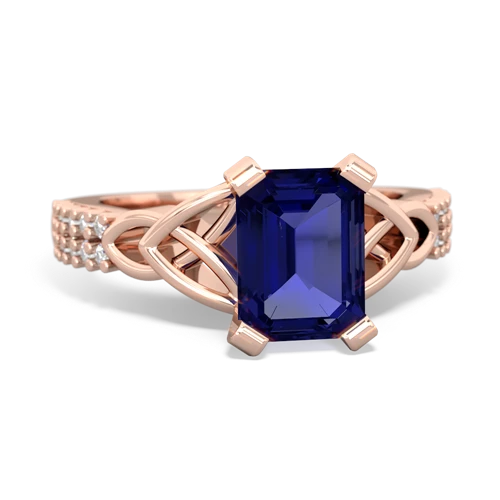 lab sapphire engagement ring