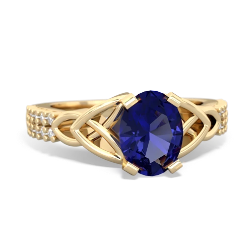 lab sapphire engagement ring