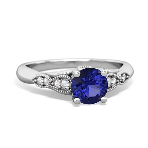 Lab Sapphire Antique Elegance Lab Created Sapphire ring Ring