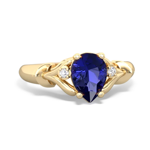 Lab Sapphire Gothic Pear Lab Created Sapphire ring Ring