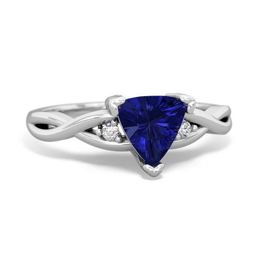 lab sapphire filligree ring