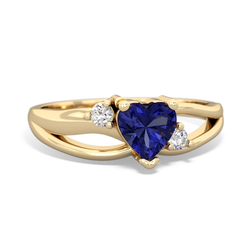 Lab Sapphire Split Band Swirl Lab Created Sapphire ring Ring