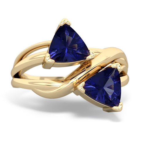 Lab Sapphire Split Band Swirl Lab Created Sapphire ring Ring