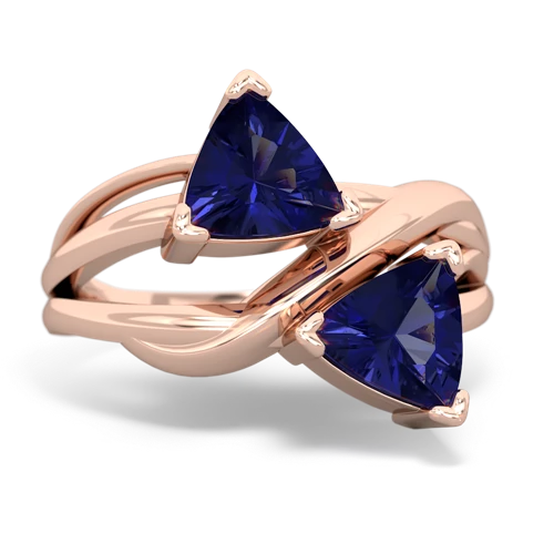 lab sapphire filligree ring