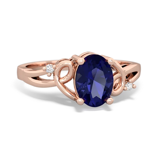 lab sapphire filligree ring