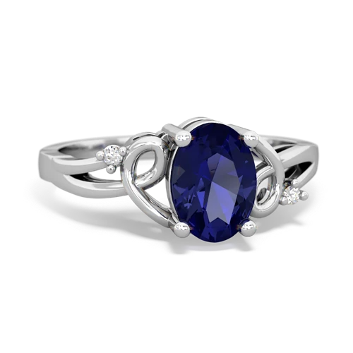 lab sapphire filligree ring