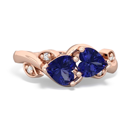 Lab Sapphire Floral Elegance Lab Created Sapphire ring Ring