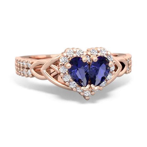 lab sapphire keepsake engagement ring