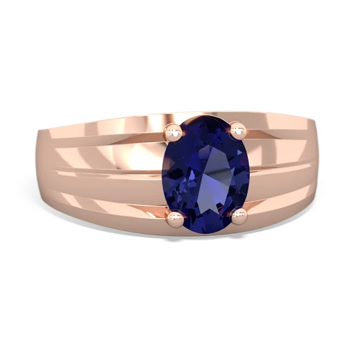 lab sapphire mens ring