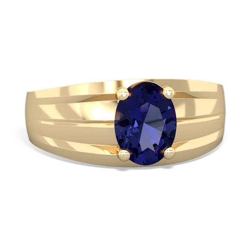 lab sapphire mens ring