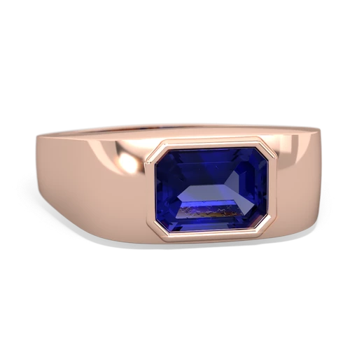 lab sapphire mens ring