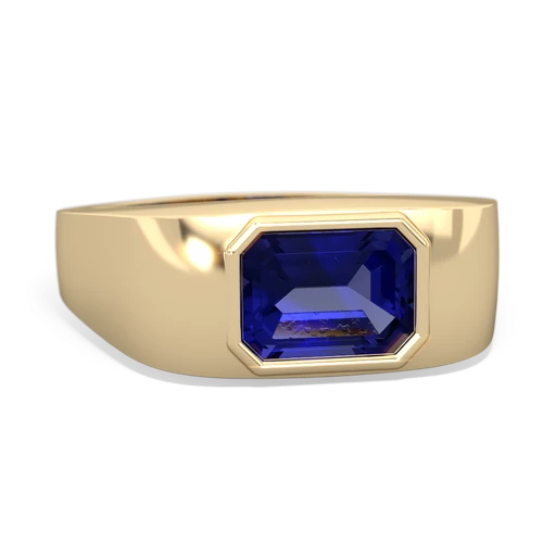 lab sapphire mens ring