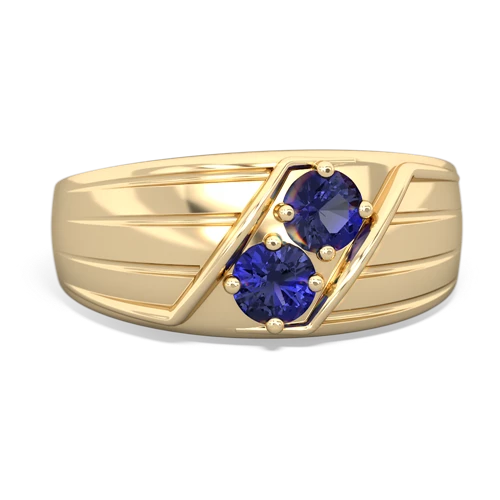 Lab Sapphire Art Deco Men's Lab Created Sapphire ring Ring
