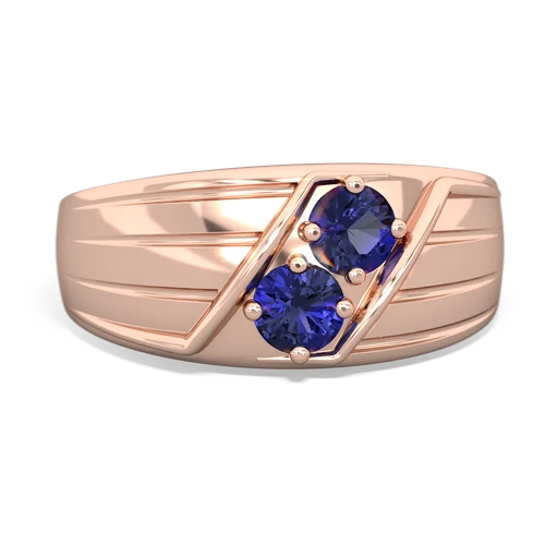 lab sapphire mens ring