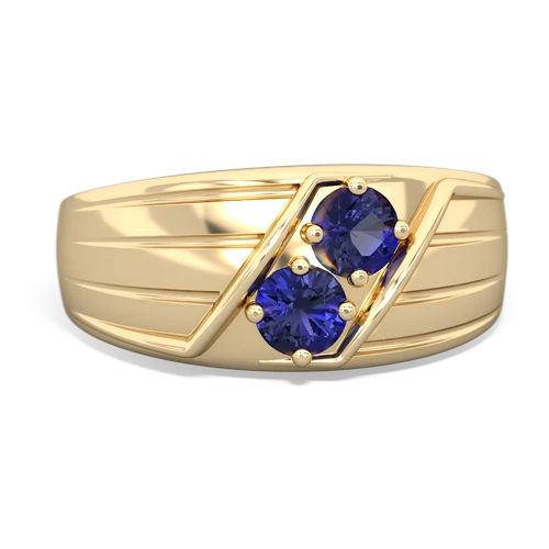 lab sapphire mens ring