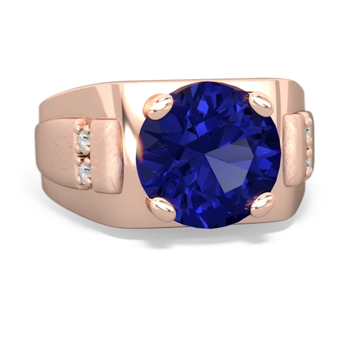 lab sapphire mens ring