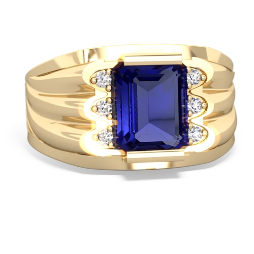 Lab Sapphire Men's Lab Created Sapphire ring Ring